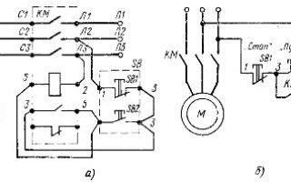 Схеми за свързване на магнитен стартер за управление на асинхронен електродвигател. Полезно за електротехник: електротехника и електроника