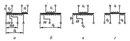 Схеми на свързване на намотки на трансформатори от серията OSM