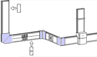 Schemat instalacji kanałów kablowych