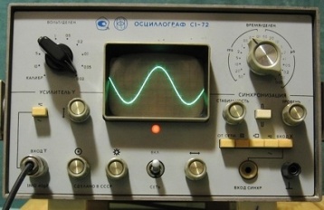 Panel przedni oscyloskopu elektronicznego C1-72