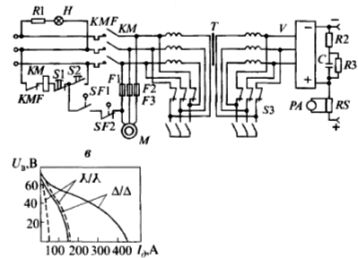 Електрическа принципиална схема на заваръчния токоизправител VD-306