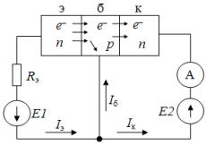 Схемата на работа на биполярен транзистор