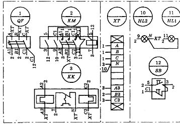 Schemat połączeń elektrycznych skrzynki sterowniczej napędu elektrycznego