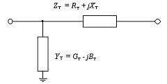 دارة مكافئة لمحول على شكل حرف L.