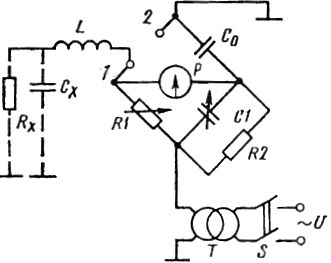 Схема за измерване на тангента на диелектрични загуби
