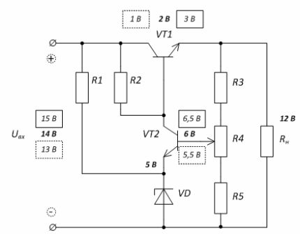 Obwód kompensacji regulatora napięcia