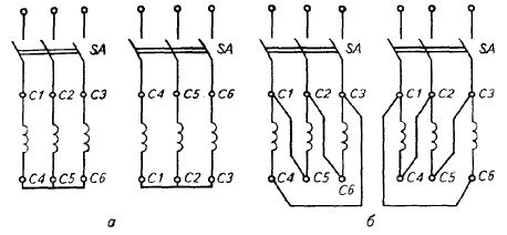 Схеми за свързване на трифазен асинхронен електродвигател към мрежата