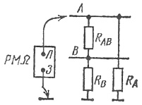 Schemat okablowania megaomomierza