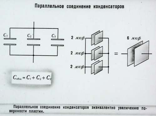 Паралелно свързване на кондензатори