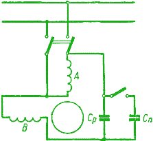 Схема на свързване на двигателя на кондензатора
