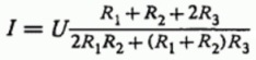 Wzór na znalezienie wielkości prądu między zaciskami