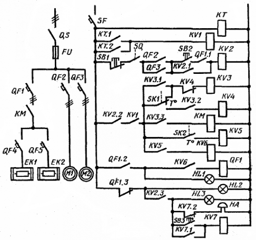 Schemat elektryczny kotłowni elektrycznej