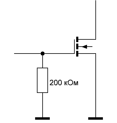 Zabezpieczenie bramki FET z rezystorem