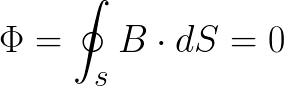 Całkowity strumień magnetyczny przechodzący przez dowolną zamkniętą powierzchnię wynosi zero