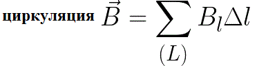 Циркулация на вектора на магнитната индукция
