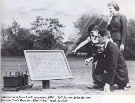 أول خلية شمسية قائمة على السيليكون. تم إنشاؤه من قبل علماء ومهندسين من شركة Bell Laboratories الأمريكية في عام 1956.