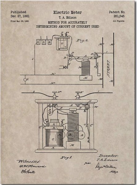 شركة Thomas Edison Electric تجمع براءات الاختراع