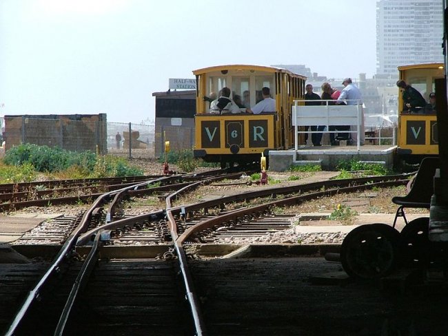 Działająca historyczna stacja Volks Electric Railway