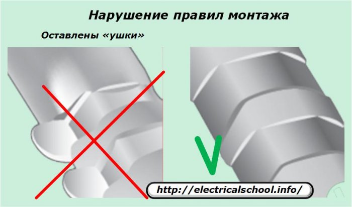 Нарушение на правилата за инсталиране